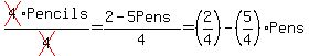 cross%284%29%2APencils%2Fcross%284%29=%282.00-5Pens%29%2F4=%282.00%2F4%29-%285%2F4%29Pens
