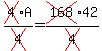 cross(4)A/cross(4)=cross(168)42/cross(4)