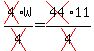 cross(4)W/cross(4)=cross(44)11/cross(4)
