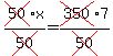 cross%2850%29x%2Fcross%2850%29=cross%28350%297%2Fcross%2850%29