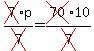 cross(7)*p/cross(7)=cross(70)10/cross(7)
