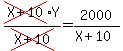 cross%28X%2B10%29%2AY%2Fcross%28X%2B10%29=2000%2F%28X%2B10%29