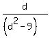 d/((d^2-9))