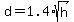 d=1.4%2Asqrt%28h%29