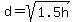 d=sqrt%281.5h%29