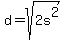 d=sqrt%282s%5E2%29