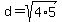 d=sqrt%284%2A5%29