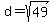 d=sqrt%2849%29