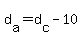 d%5Ba%5D+=+d%5Bc%5D+-+10