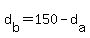 d%5Bb%5D+=+150+-+d%5Ba%5D