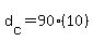 d[c] = 90(10)