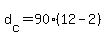 d[c] = 90(12-2)