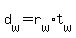 d%5Bw%5D+=+r%5Bw%5D%2At%5Bw%5D