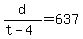 d+%2F+%28t-4%29+=+637