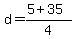 d+=+%285+%2B+35%29+%2F+4