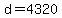 d+=+4320