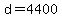 d = 4400