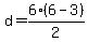 d+=+6%286-3%29%2F2