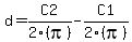 d+=+C2%2F2%28pi%29+-+C1%2F2%28pi%29