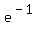 e^(-1)