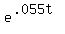 e^(.055t)
