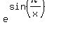 e^(sin(pi/x))
