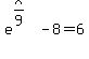 e%5E%28x%2F9%29-8=6
