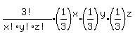 expr%283%21%2F%28x%21y%21z%21%29%29%281%2F3%29%5Ex%2A%281%2F3%29%5Ey%2A%281%2F3%29%5Ez