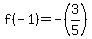 f%28-1%29+=+-%283%2F5%29