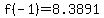 f%28-1%29=8.3891