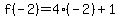 f%28-2%29=4%28-2%29%2B1