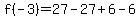 f%28-3%29+=+27+-27+%2B+6-+6