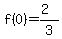 f%280%29=%282%29%2F3