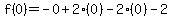 f%280%29=-0%2B2%280%29-2%280%29-2