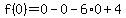 f%280%29=0-0-6%2A0%2B4