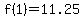 f%281%29=11.25