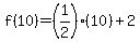 f%2810%29=%281%2F2%29%2810%29%2B2