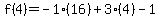 f%284%29=-1%2816%29%2B3%284%29-1
