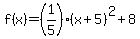 f%28x%29+=+%281%2F5%29%28x%2B5%29%5E2%2B8
