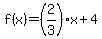 f%28x%29+=+%282%2F3%29x%2B4