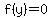 f(y)=0