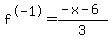 f%5E-1+=+%28-x-6%29%2F3
