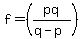 f+=+%28pq%2F%28q-p%29%29