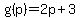 g%28p%29=2p%2B3