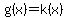 g(x)=k(x)