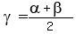 gamma+=+%28alpha+%2B+beta%29%2F2