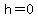 h=0