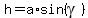 h=a%2Asin%28gamma%29