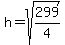 h=sqrt%28299%2F4%29