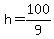 h+=+100%2F9